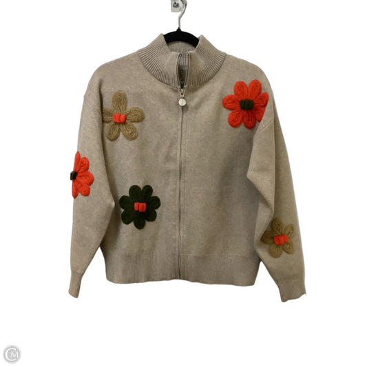 Sweatshirt Collar By Sioni In Brown, Size: M