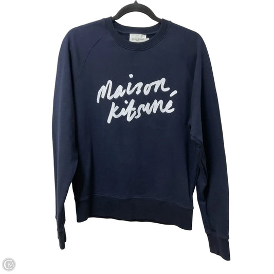 Sweatshirt Crewneck By Clothes Mentor In Navy, Size: L