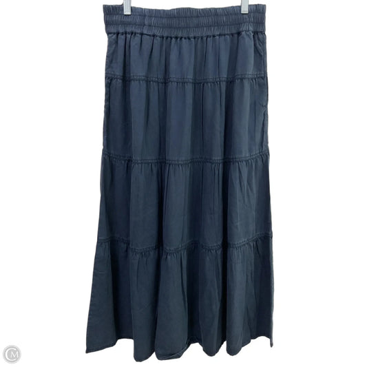 Skirt Maxi By Quince In Navy, Size: M