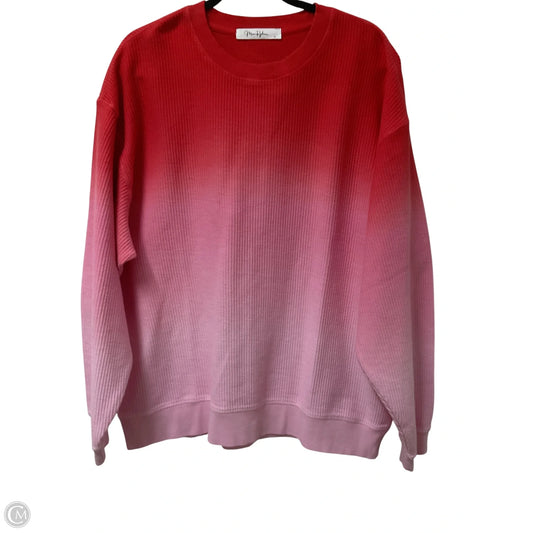 Sweatshirt Collar By Clothes Mentor In Red, Size: M