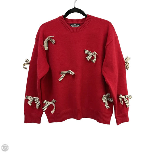 Sweater By Clothes Mentor In Red, Size: M