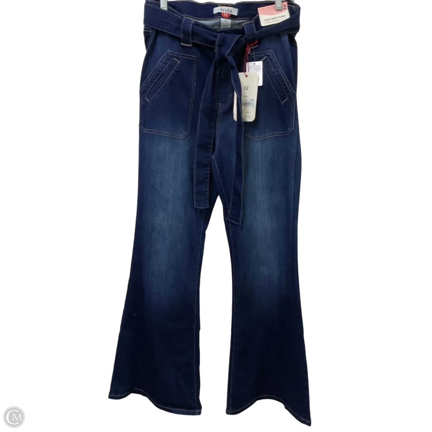 Jeans Straight By Arula In Blue Denim, Size: 12