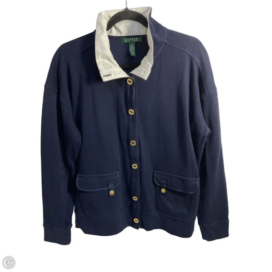 Cardigan By Lauren By Ralph Lauren In Navy, Size: Xl