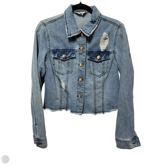 Jacket Denim By Ci Sono In Blue Denim, Size: L