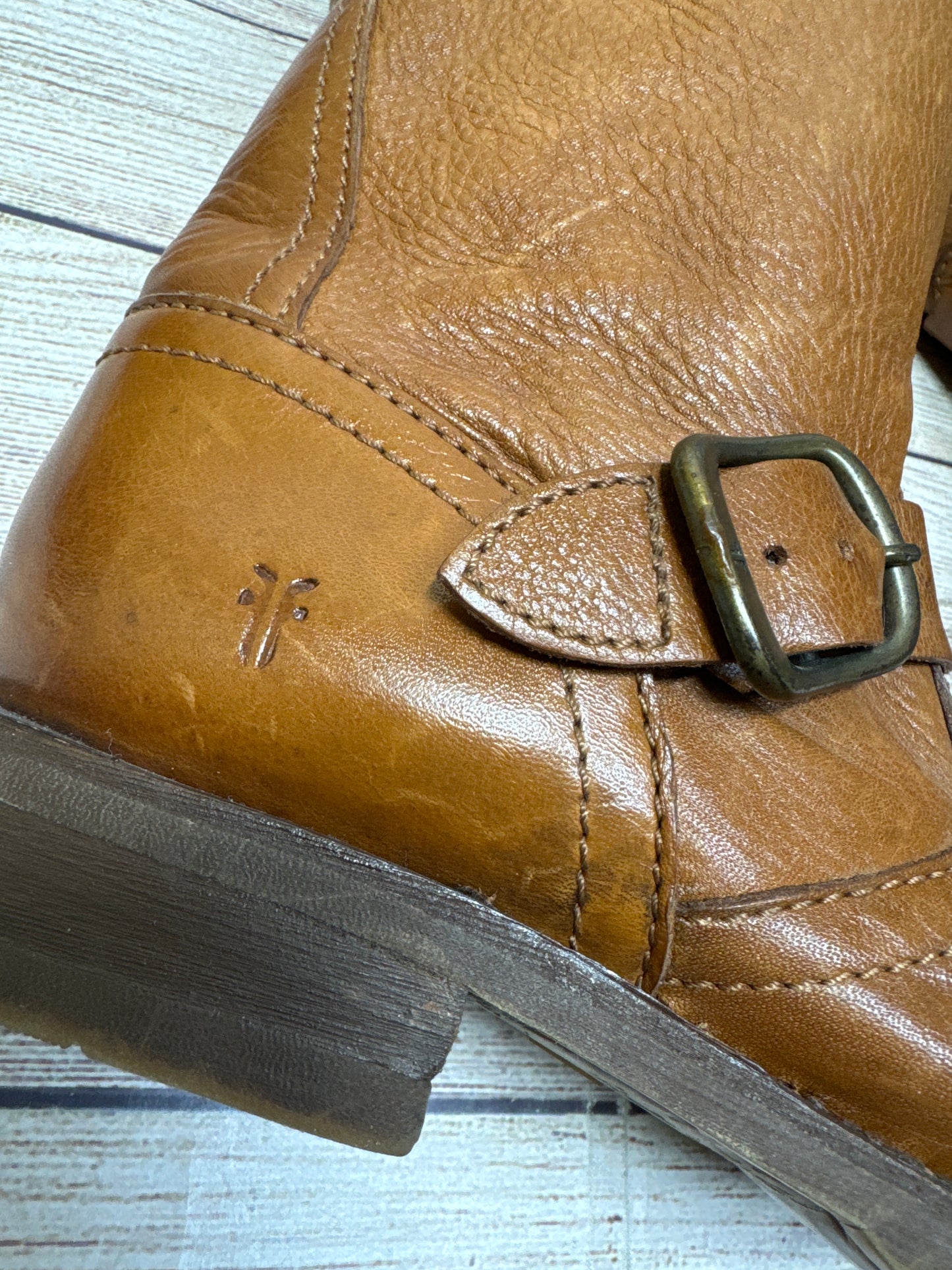 Boots Mid-calf Flats By Frye In Tan, Size: 6