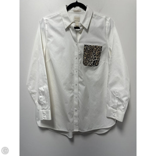 Top Long Sleeve By Chicos In White, Size: S