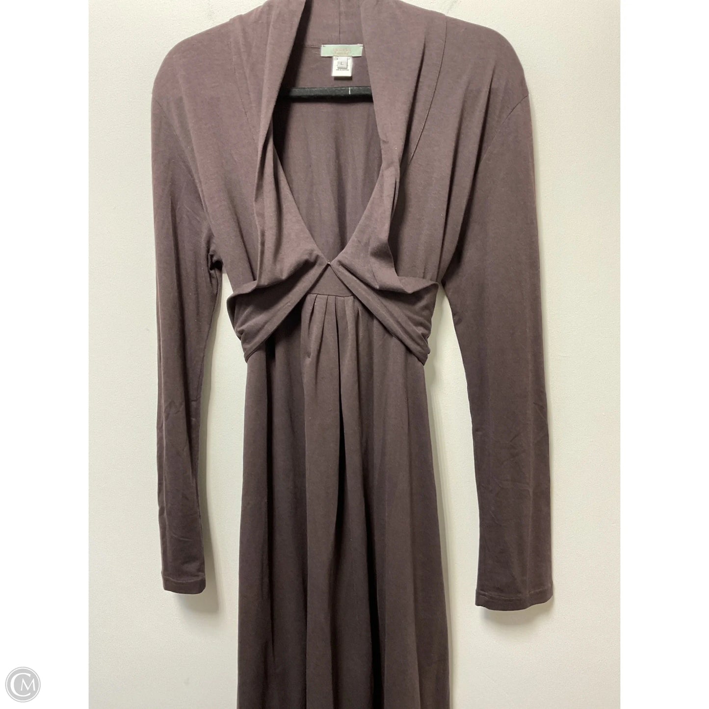 Dress Casual Midi By Clothes Mentor In Brown, Size: L