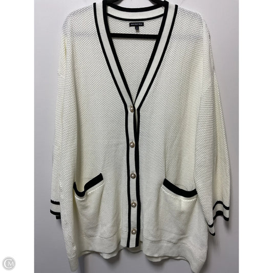 Sweater Cardigan By Who What Wear In Ivory, Size: 1x