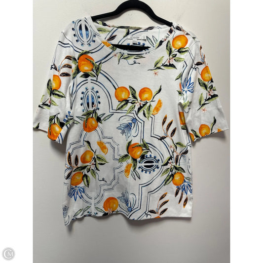 Top Short Sleeve By Chicos In Multi-colored, Size: M