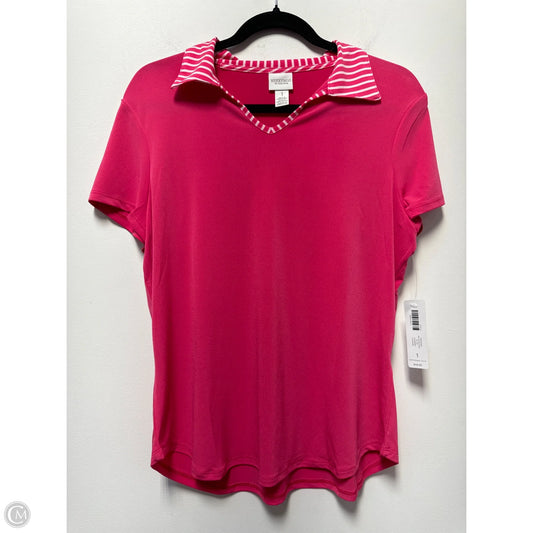 Athletic Top Short Sleeve By Chicos In Pink, Size: M
