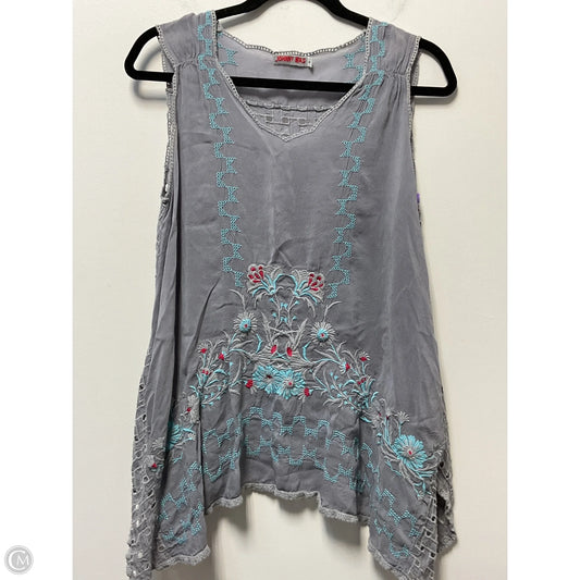 Top Sleeveless By Johnny Was In Grey, Size: S