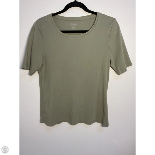 Top Short Sleeve Basic By Chicos In Green, Size: M