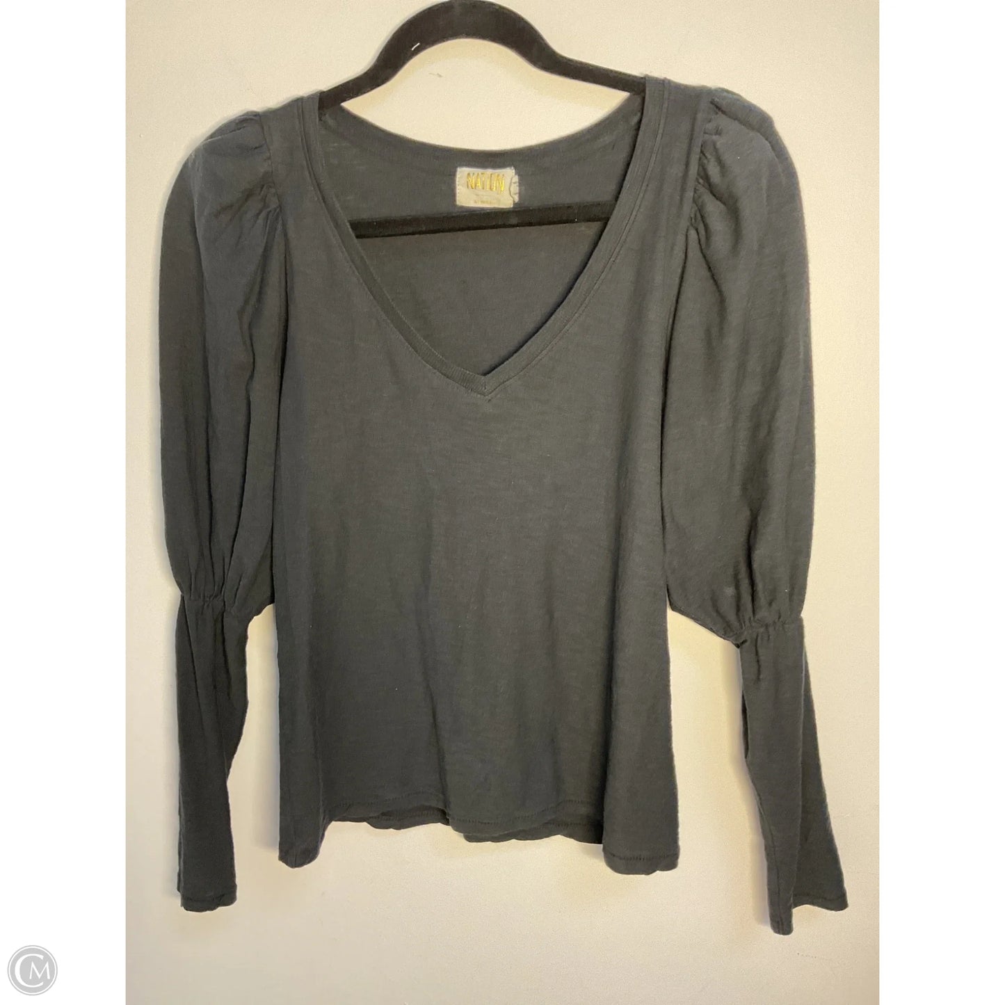 Top Long Sleeve By Nation Ltd In Black, Size: M