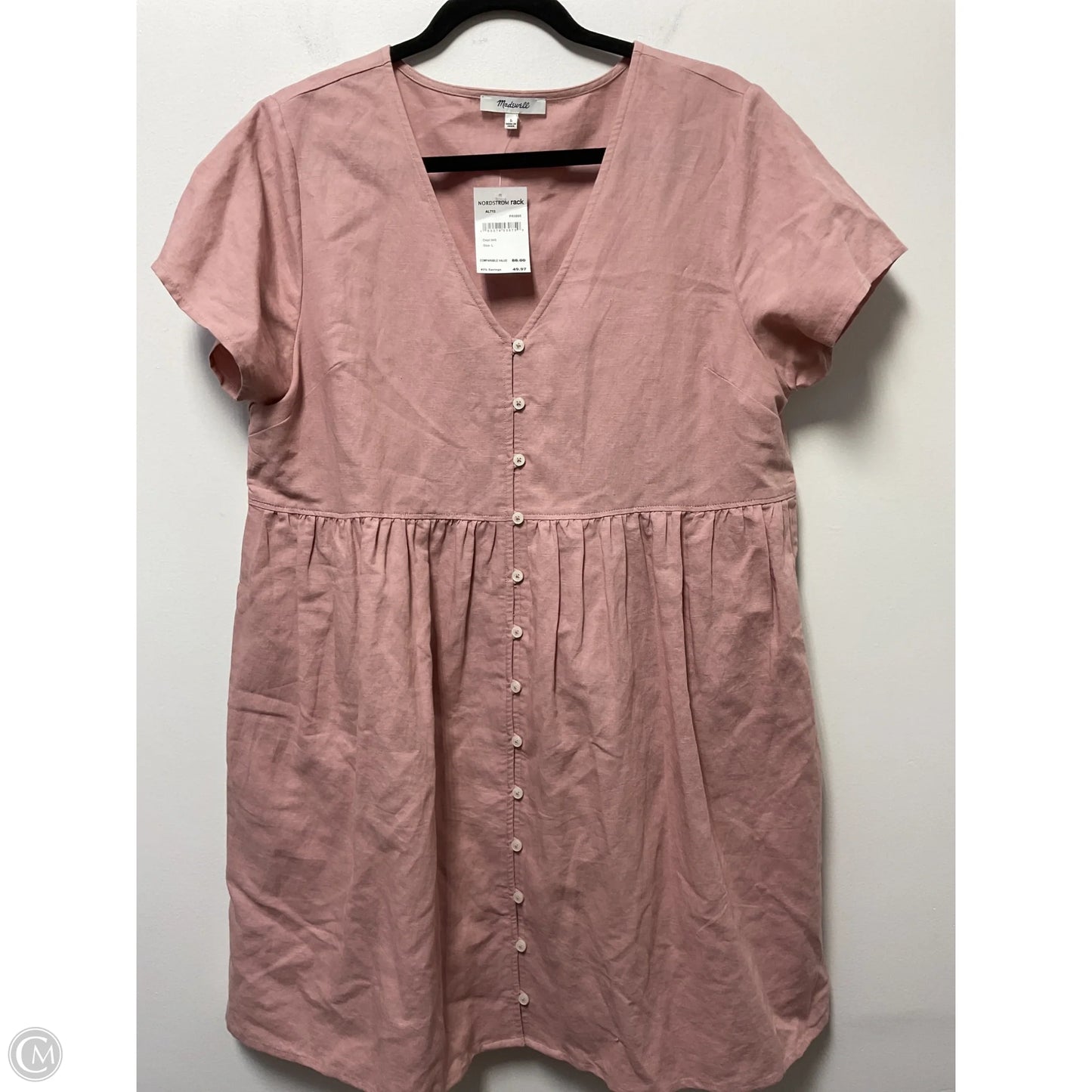 Dress Casual Midi By Madewell In Mauve, Size: L