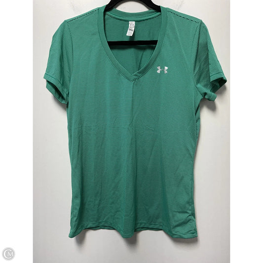 Athletic Top Short Sleeve By Under Armour In Green, Size: M