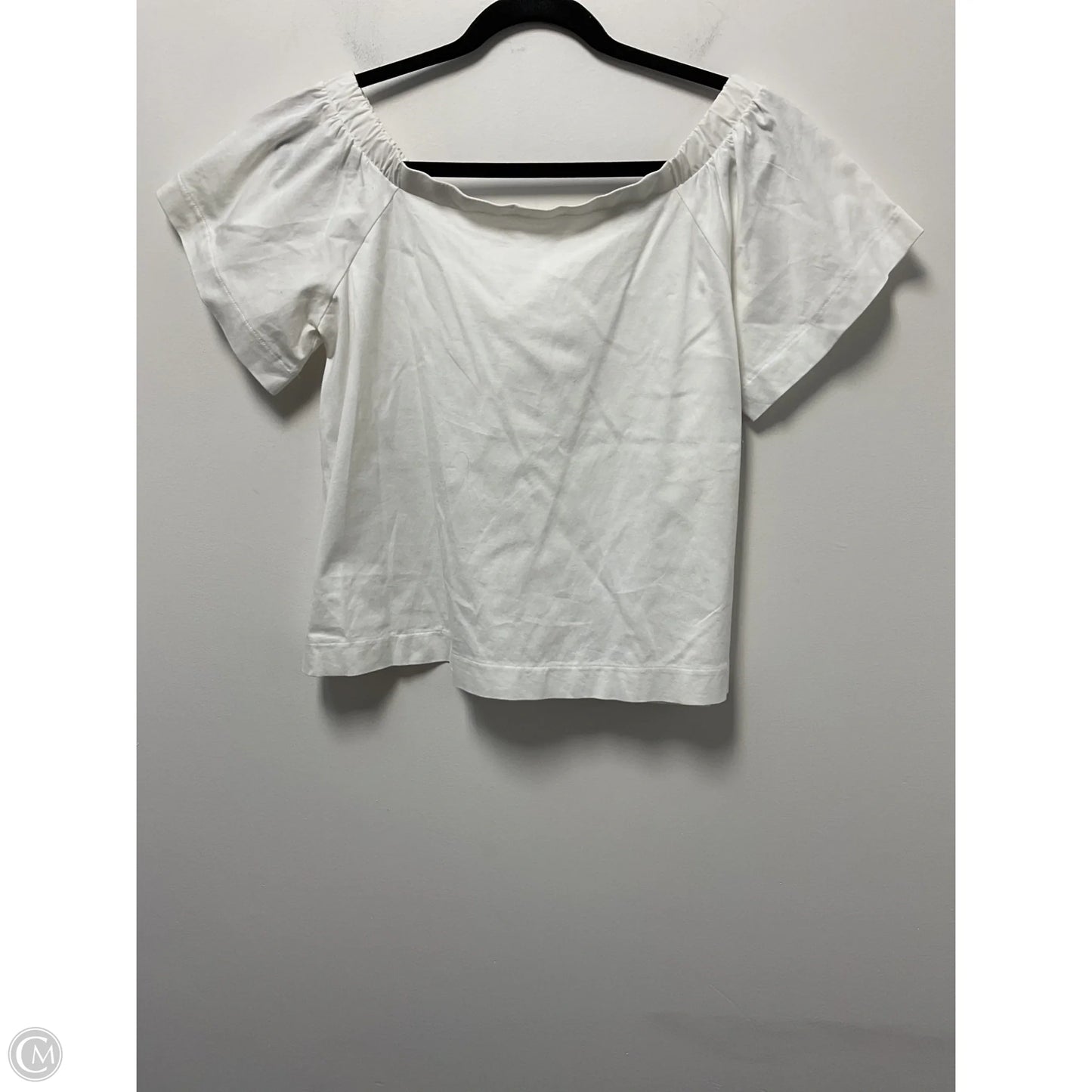 Blouse Short Sleeve By Banana Republic In White, Size: S