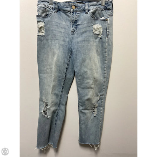 Jeans Cropped By Chicos In Blue Denim, Size: 0