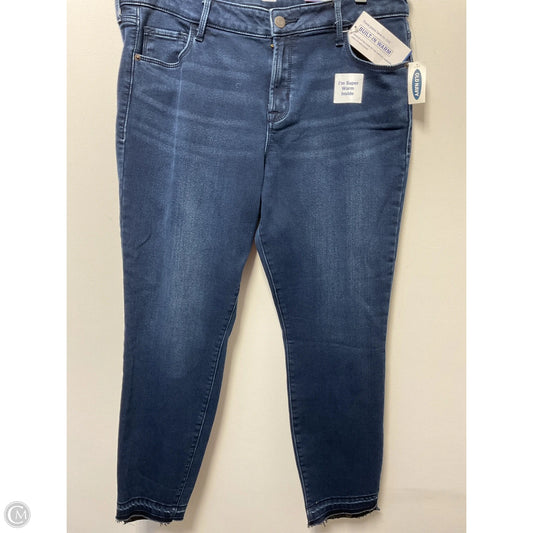 Jeans Skinny By Old Navy In Blue Denim, Size: 14