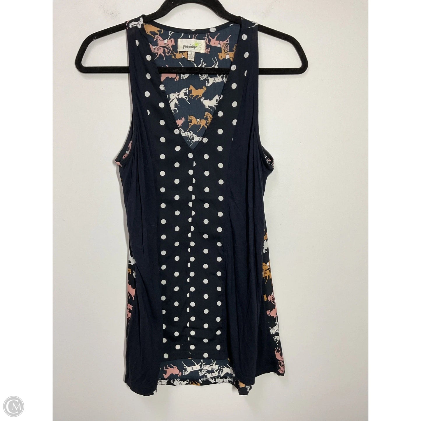 Top Sleeveless By Porridge In Polkadot Pattern, Size: S