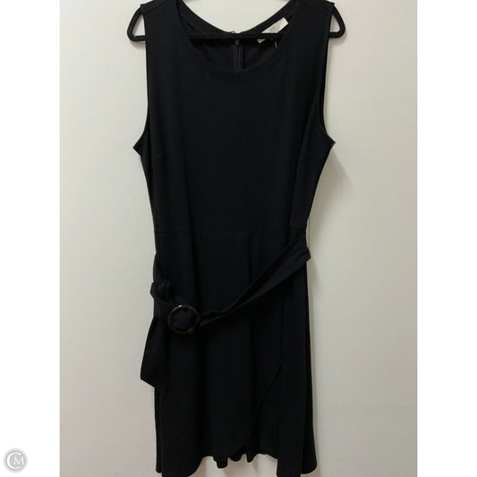 Dress Casual Midi By Loft In Black, Size: 18