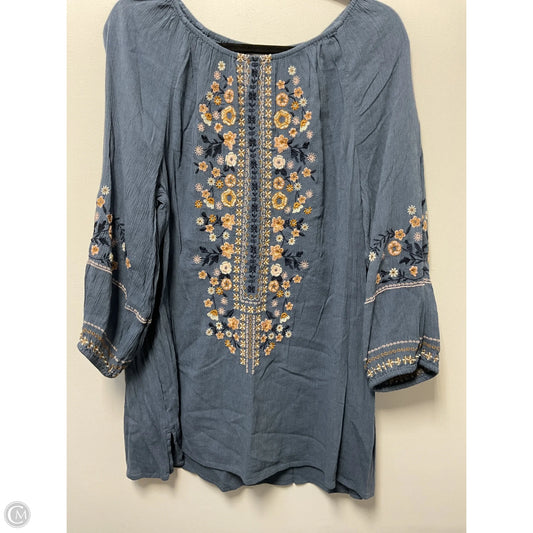 Tunic Long Sleeve By J. Jill In Blue, Size: L