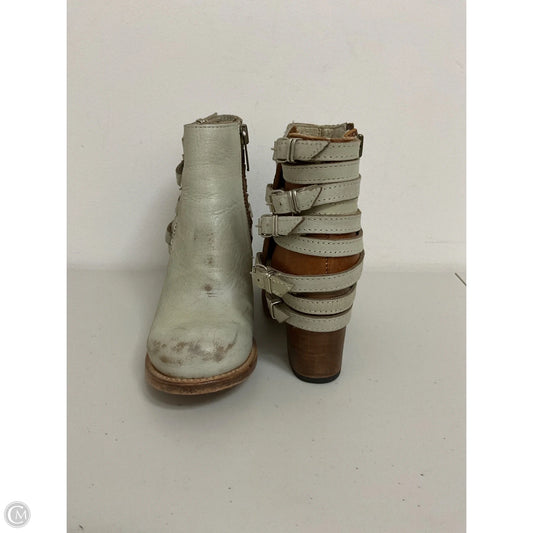 Boots Ankle Heels By Freebird In White, Size: 7