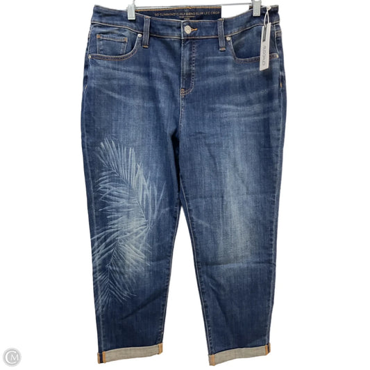 Jeans Cropped By Chicos In Blue Denim, Size: 12