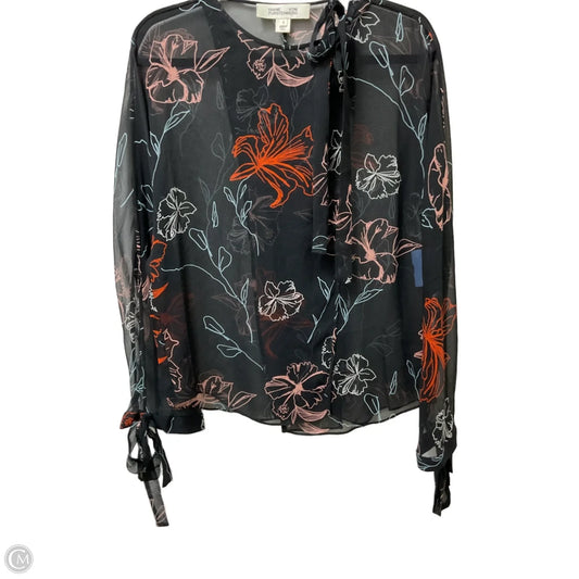 Blouse Designer By Diane Von Furstenberg In Black, Size: S