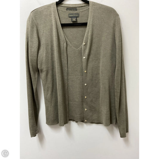 Sweater 2pc By Banana Republic In Taupe, Size: L