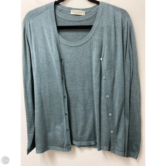 Sweater 2pc By Calvin Klein In Blue, Size: M