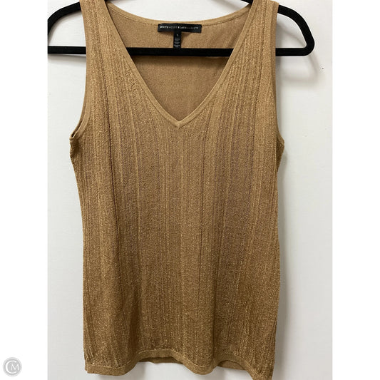 Top Sleeveless By White House Black Market In Brown & Gold, Size: S