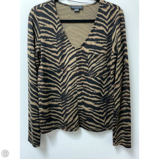 Top Long Sleeve By Sanctuary In Animal Print, Size: M