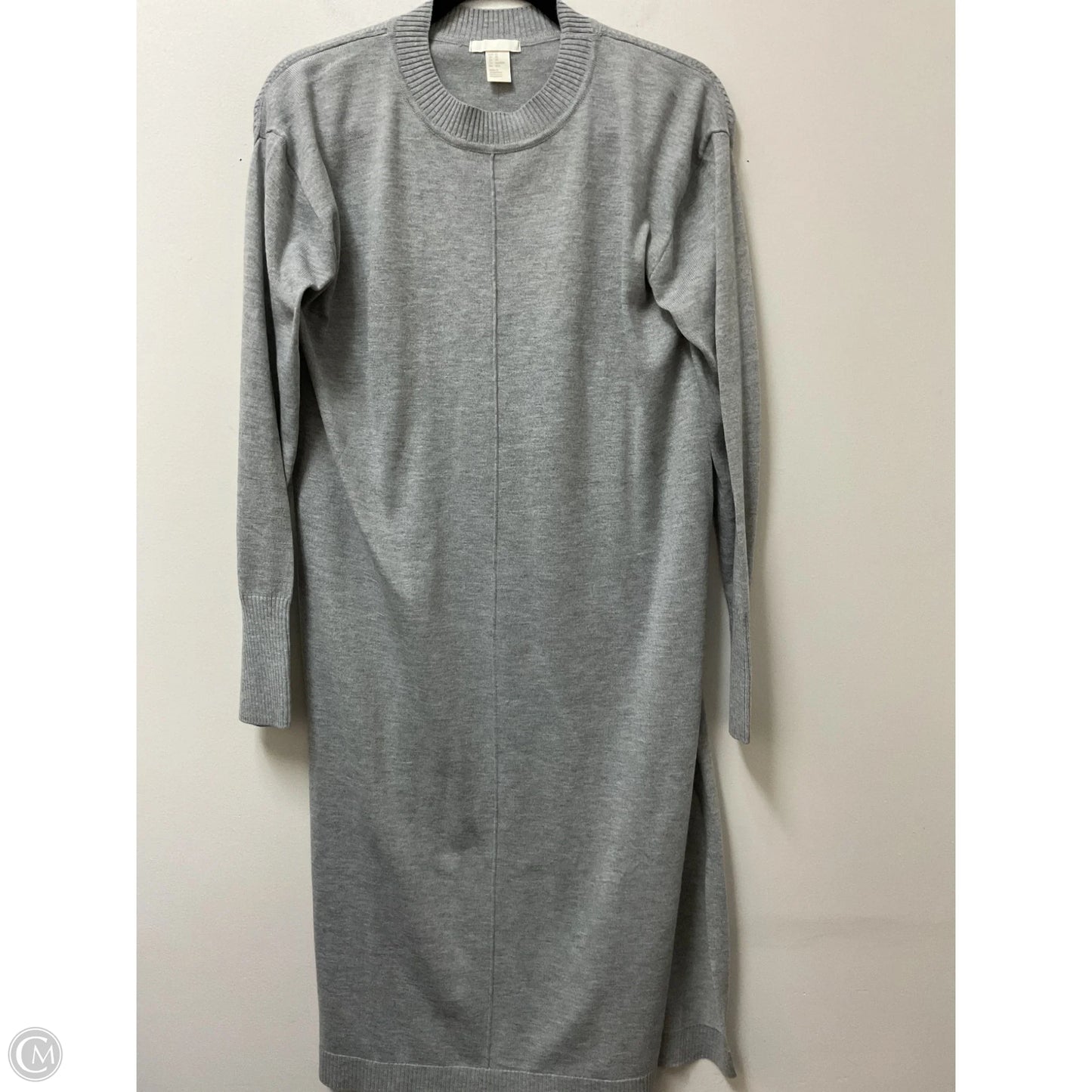 Dress Casual Midi By H&m In Grey, Size: Xs