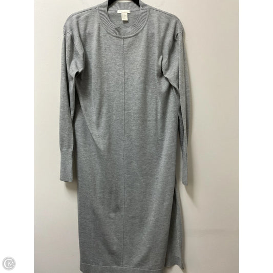 Dress Casual Midi By H&m In Grey, Size: Xs