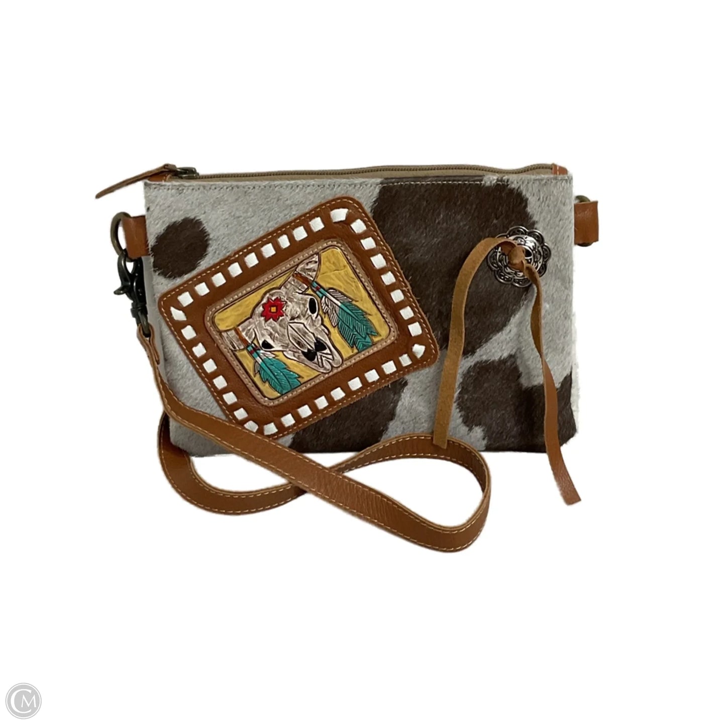 Crossbody Leather By Myra, Size: Small