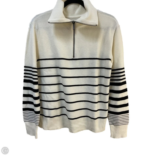 Sweater By Nic + Zoe In Black & Cream, Size: M