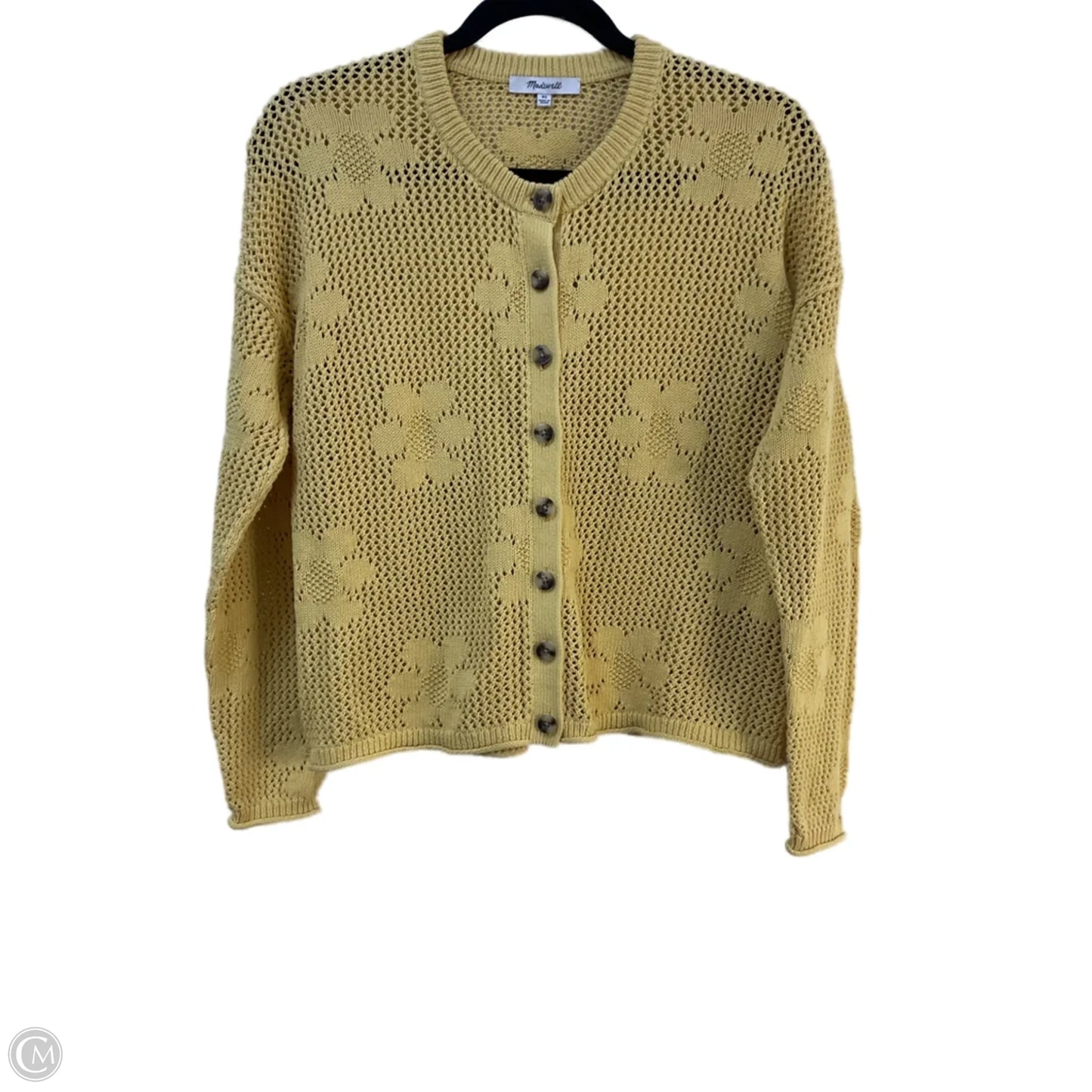 Sweater Cardigan By Madewell In Yellow, Size: Xs