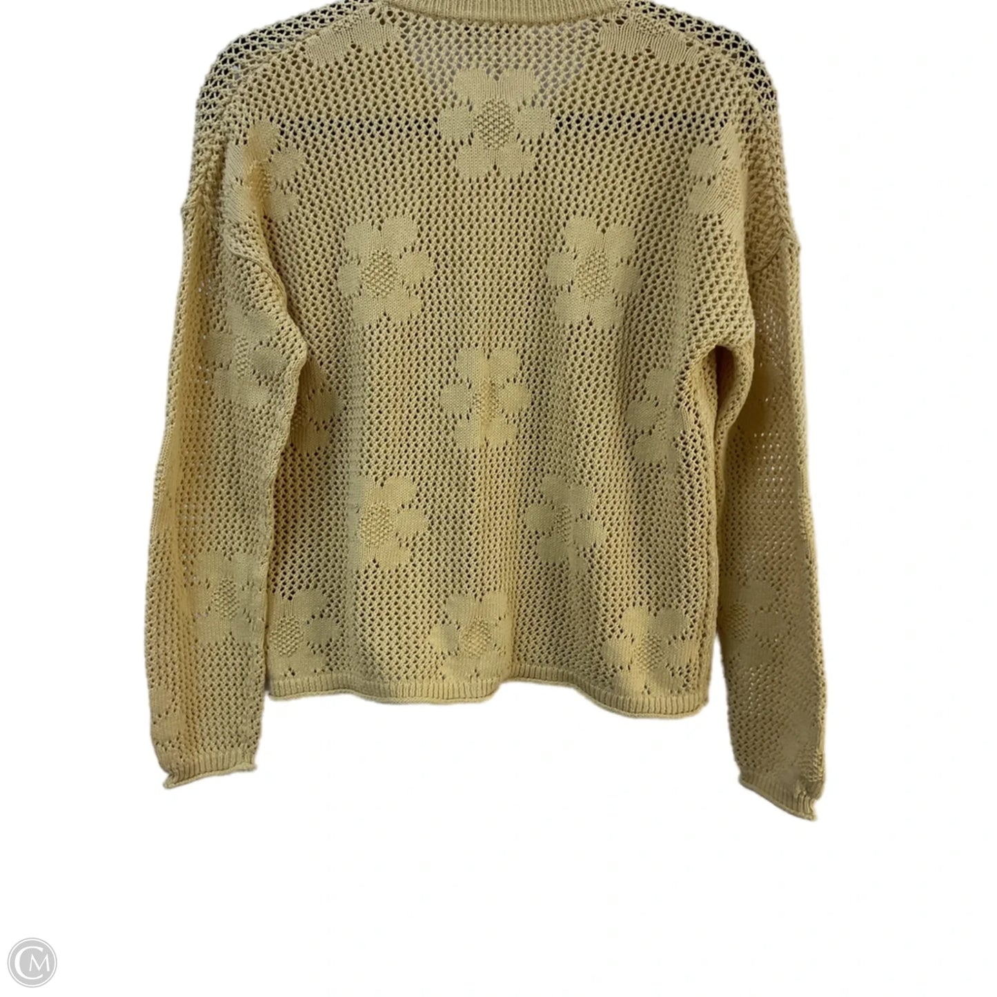 Sweater Cardigan By Madewell In Yellow, Size: Xs