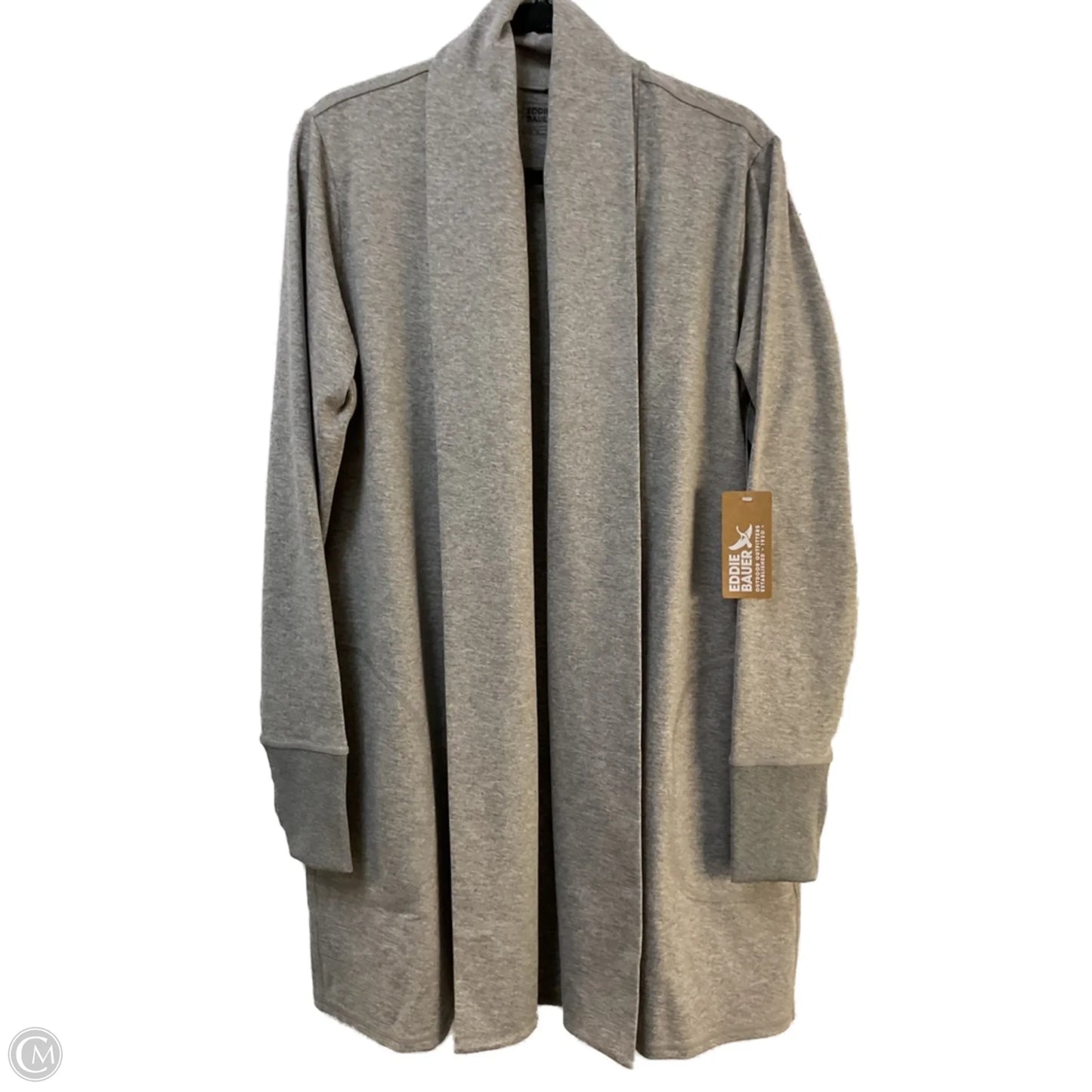 Sweater Cardigan By Eddie Bauer In Taupe, Size: Xl
