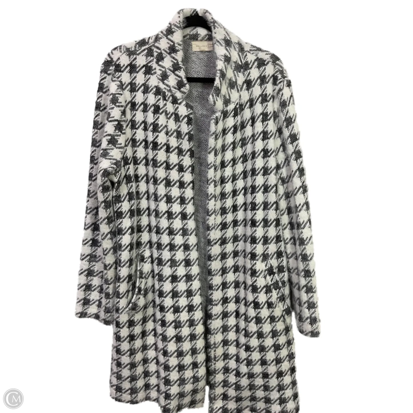 Sweater Cardigan By Melloday In Black & White, Size: Xl