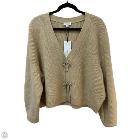 Sweater Cardigan By A Loves A In Tan, Size: M