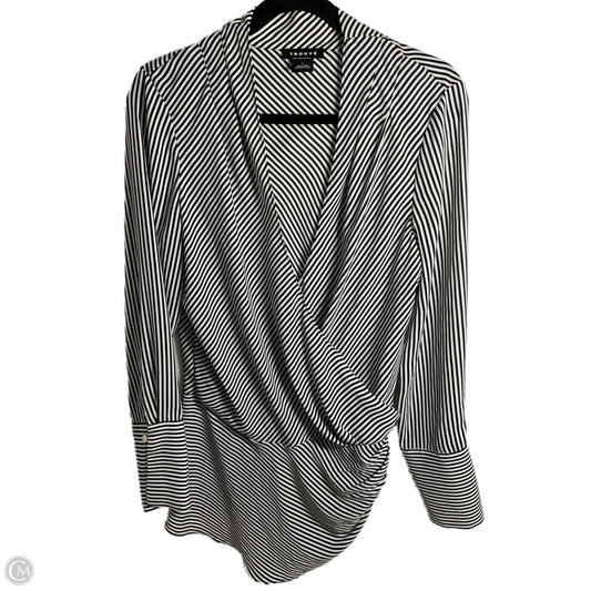 Blouse Long Sleeve By Trouve In Striped Pattern, Size: L