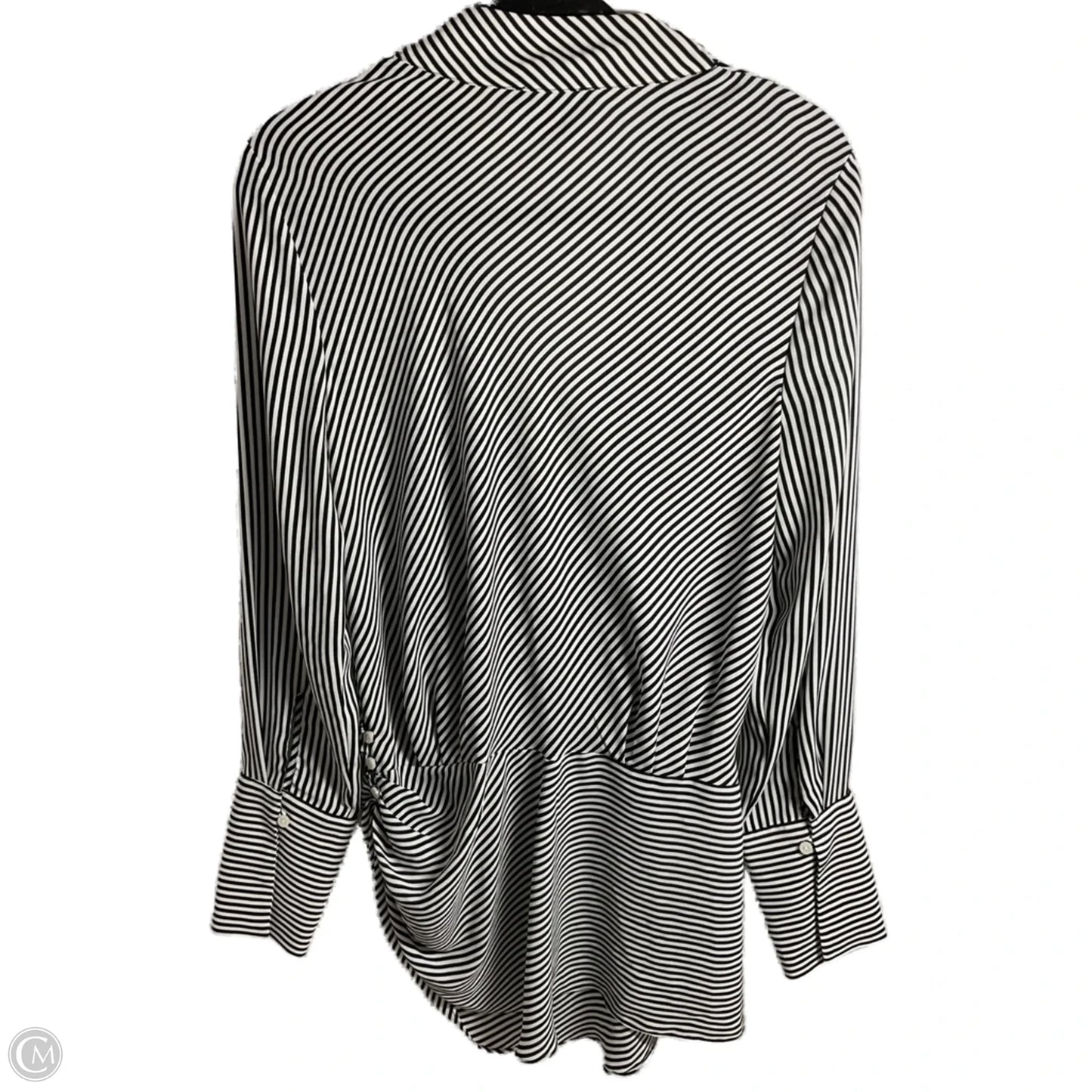 Blouse Long Sleeve By Trouve In Striped Pattern, Size: L