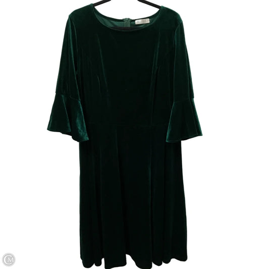 Dress Party Midi By Clothes Mentor In Green, Size: 1x