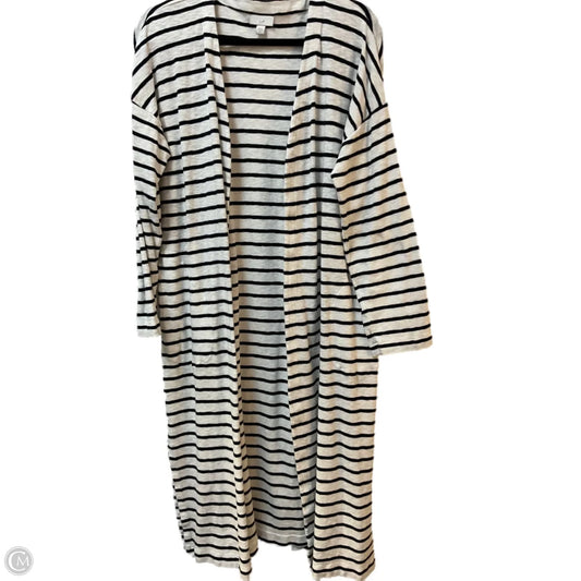 Sweater Cardigan By J. Jill In Striped Pattern, Size: Xl