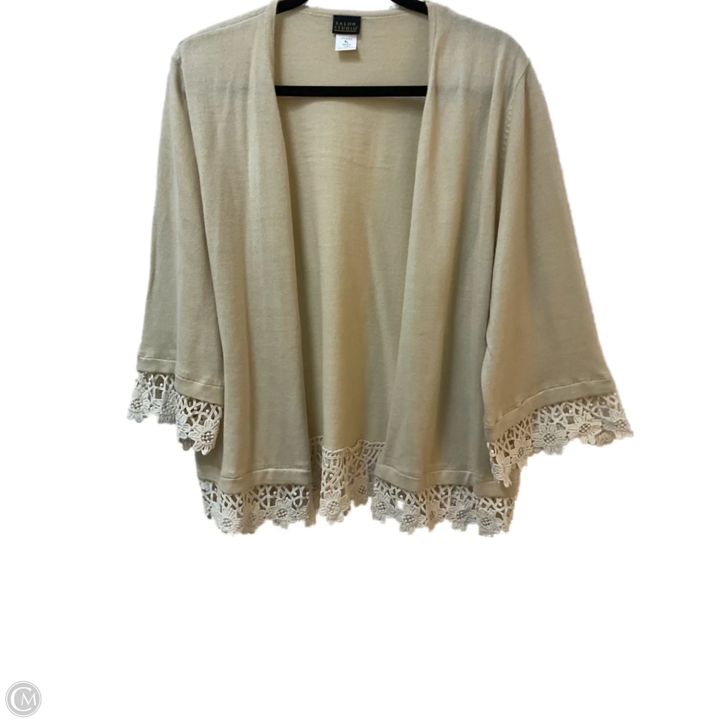 Sweater Cardigan By Clothes Mentor In Tan, Size: Xl