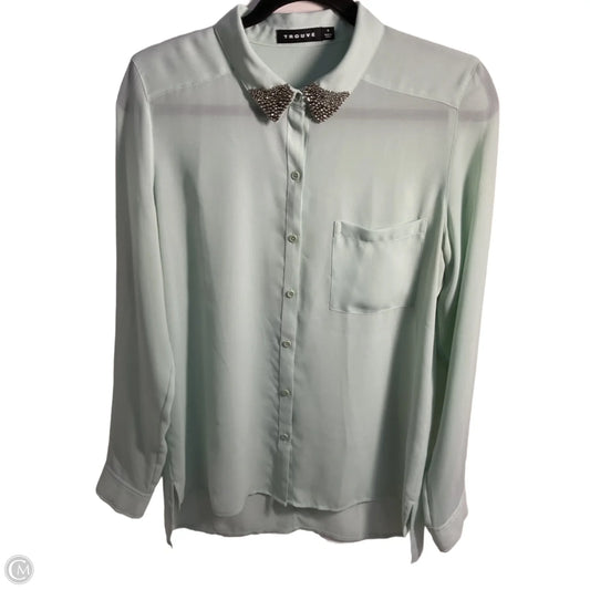 Blouse Long Sleeve By Trouve In Green, Size: S