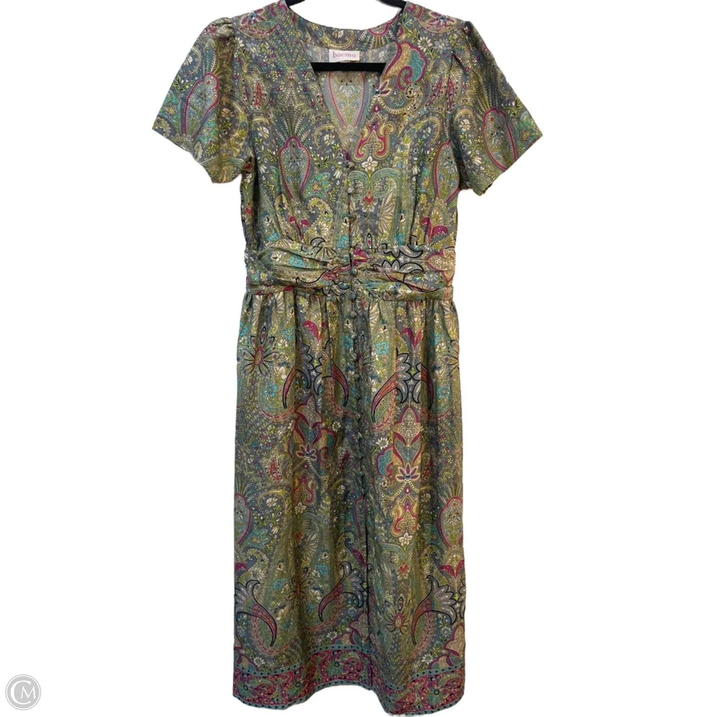 Dress Casual Midi By Clothes Mentor In Paisley Print, Size: L