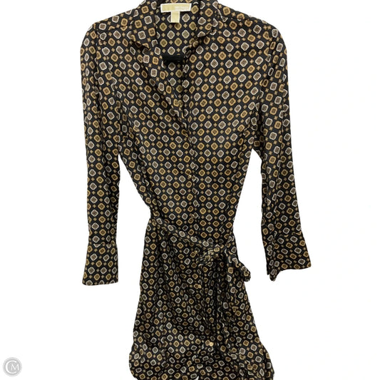 Dress Designer By Michael Kors In Black & Gold, Size: 6