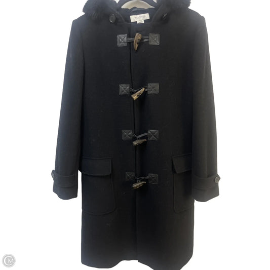 Coat Wool By St. John In Black, Size: 6